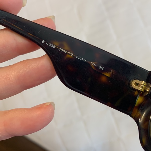 Burberry Designer Tortoise Sunglasses with Gold Accents main image 6